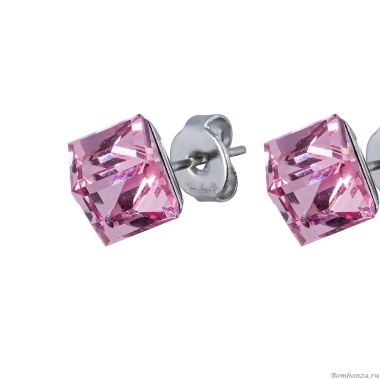 Пусеты Fiore Luna, Crystal Pink, SWE0127/2 P S Пусеты Fiore Luna, Crystal Pink, SWE0127/2 P S